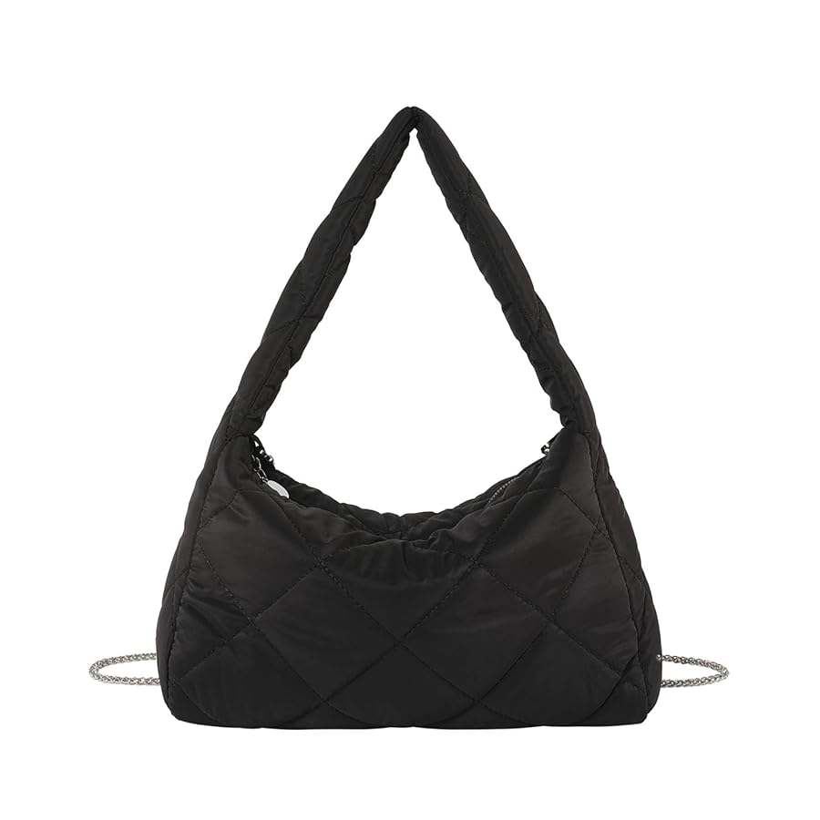 Amazon.com: Puffer Shoulder Bag Quilted Tote Bag for Women